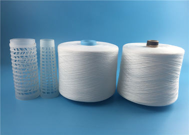 China 40/2 40/3 gesponnen polyester gesponnen garen op het gerecycleerde natuurlijke witte of optische wit van de kleurstofbuis leverancier