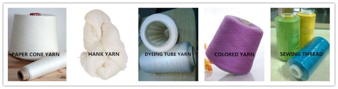 100% van het de Polyestergaren van de Polyesterdraai het Ring Gesponnen Ruwe Witte Materiaal of Verdovend middel Geverfte Kleur