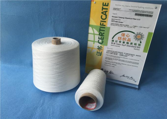 De ruwe Witte 12/3 100 PCT-Polyester spon Garen voor Naaiende Draad 1.33D× 38mm
